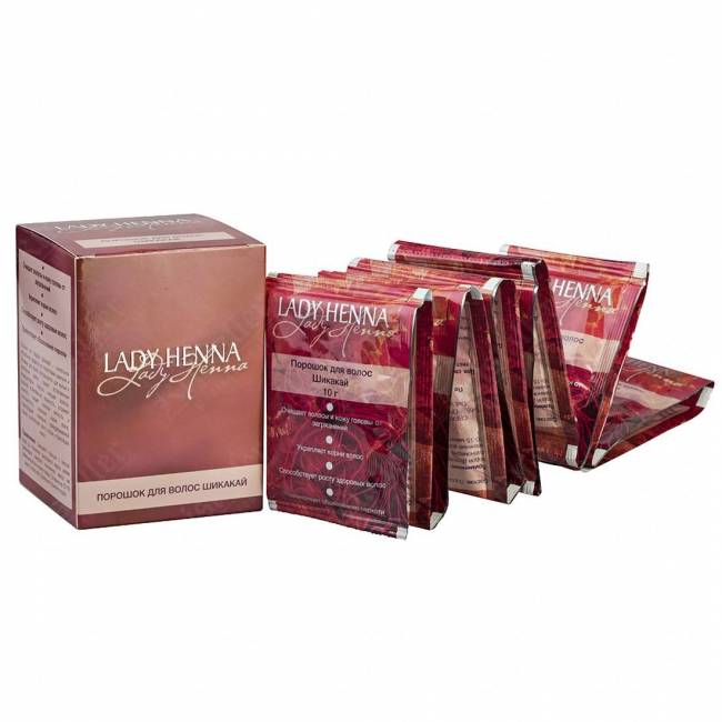 Порошок для волос шикакай в саше, Lady Henna, 12 шт.
