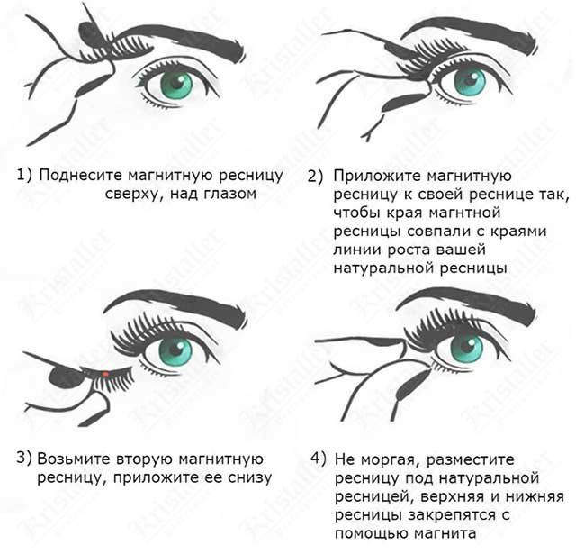 Магнитные накладные ресницы на двух магнитах Магнитные накладные ресницы на двух магнитах