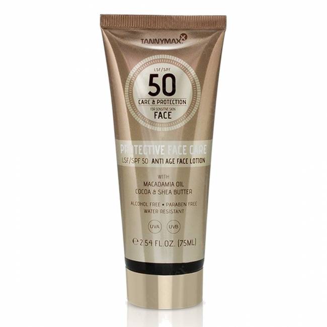 Cолнцезащитный водостойкий крем для лица, шеи и зоны декольте SPF 50 Anti-age